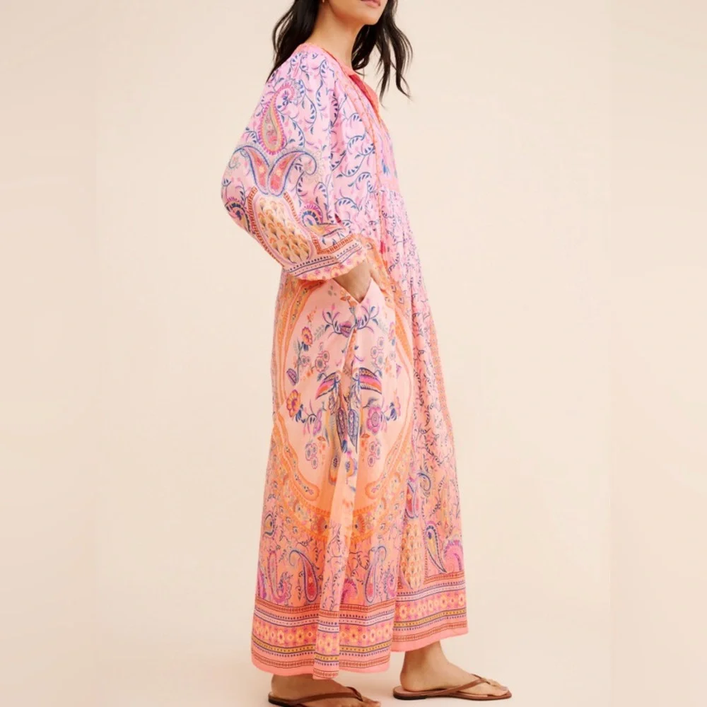 FARM Rio Pink and Orange Maxi Dress - Picture 3 of 14
